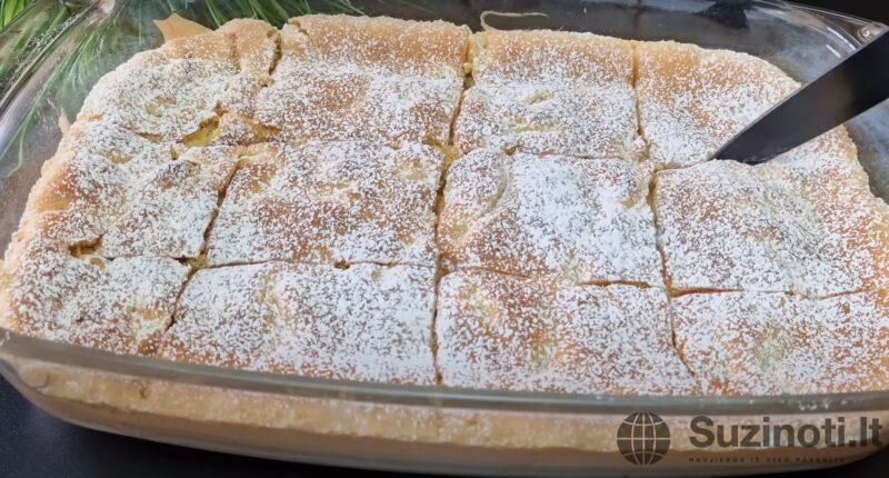 Быстрый яблочный пирог без возни с тестом: рецепт за 15 минут! Хрустящее печенье и нежная начинка