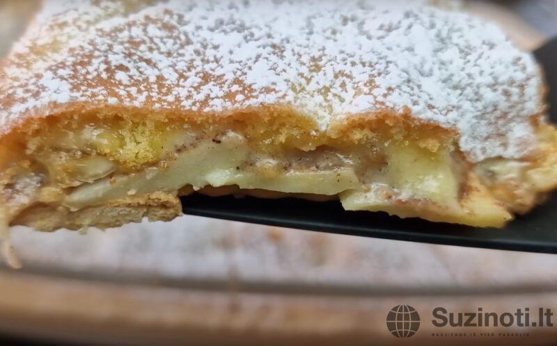 Быстрый яблочный пирог без возни с тестом: рецепт за 15 минут! Хрустящее печенье и нежная начинка