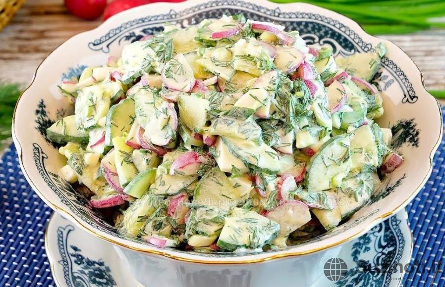 Салат, с которым приходит лето! Простой и вкусный витаминный салат