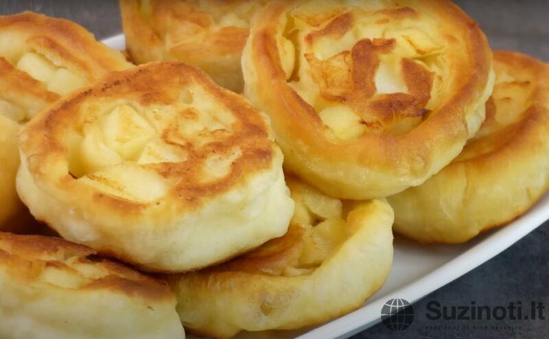 Намного вкуснее простых оладий. Пышки "Солнышки" - рецепт на кефире с яблоками