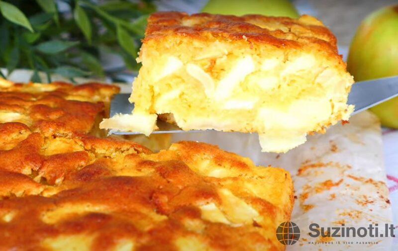 Простой и вкусный яблочный пирог пирог "Минутка". Классный рецепт: лет 30 так готовлю