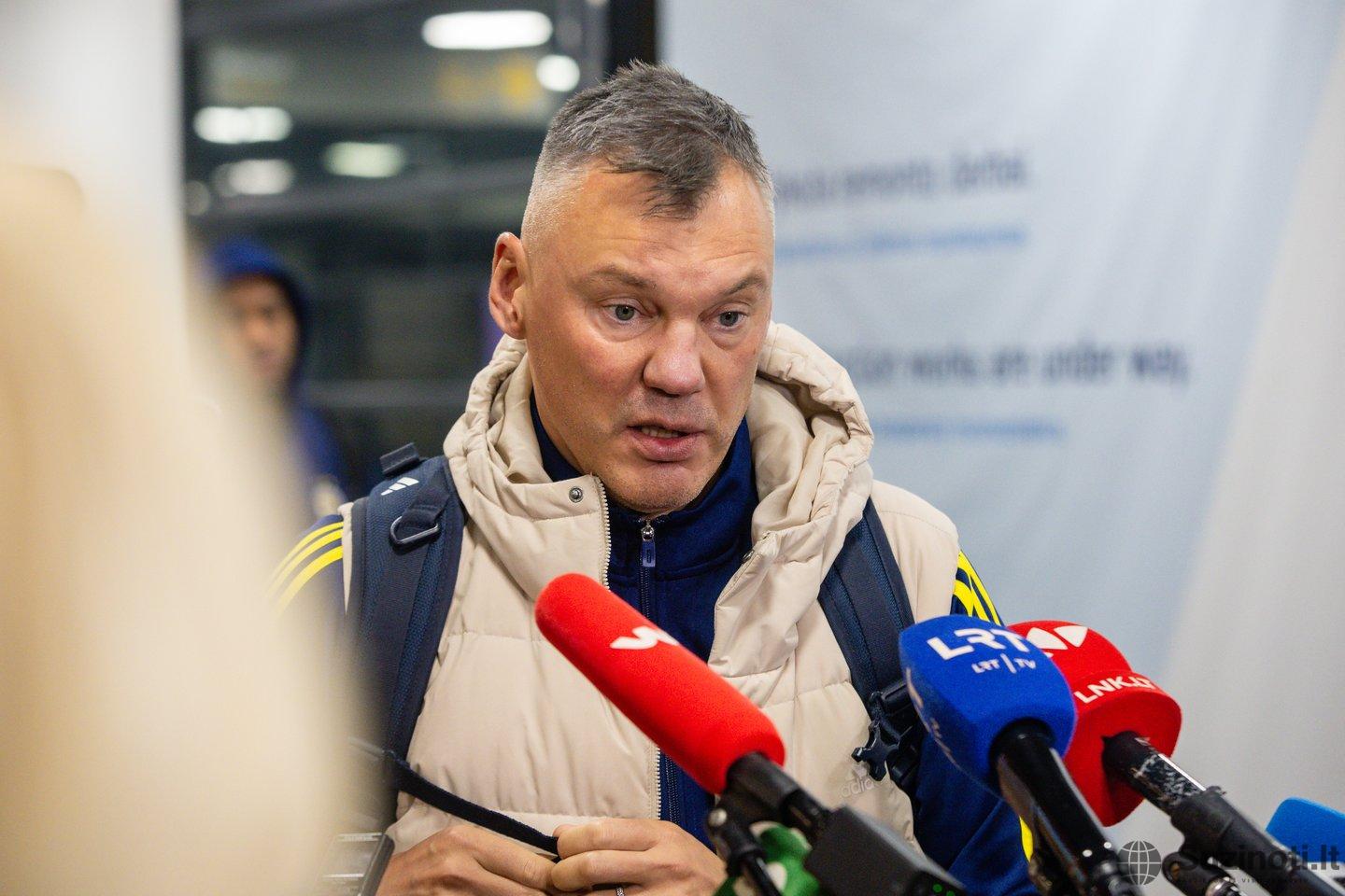 Šarūnas Jasikevičius su žmona Anna Douka atvyko į Lietuvą (nuotr. BNS)