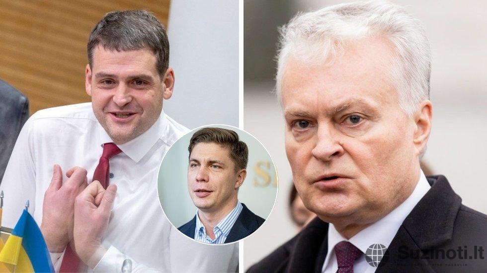 Sinkevičius ir Nausėda sutaria, kada Žemaitaitis būtų išmestas iš valdžios: „Tai yra jau ta linija“ (tv3.lt koliažas)