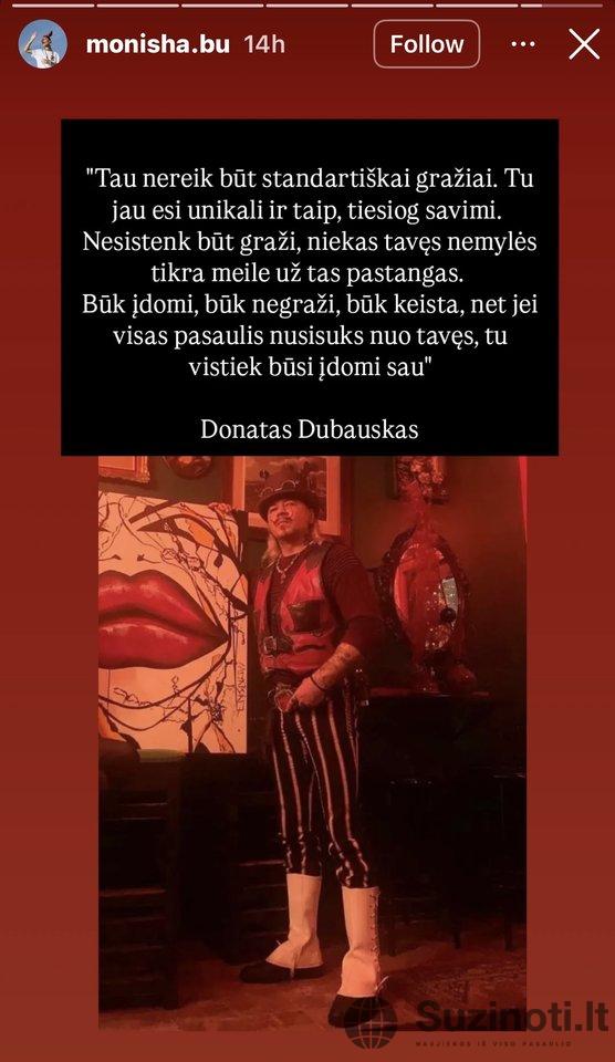 Monishos Modestos Butautytės įrašai (nuotr. Instagram)